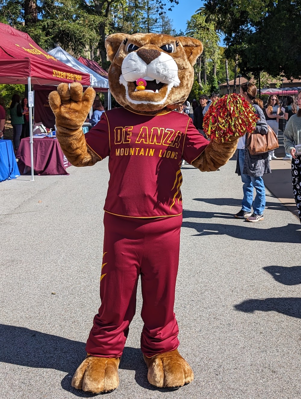 Roary flexing his arms at Enrollment Day in 2024