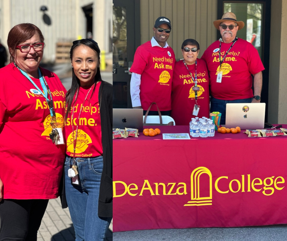 staff and administrators in caring campus shirts